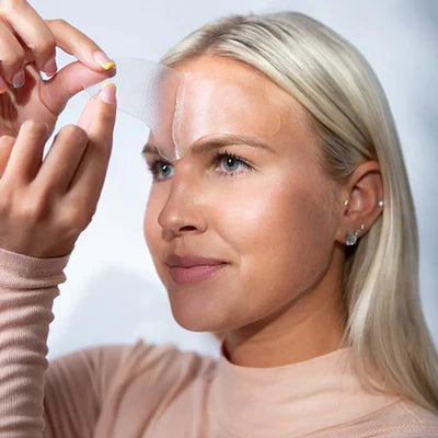 Reusable anti-wrinkle silicone patches for forehead, under-eye, and neck wrinkles