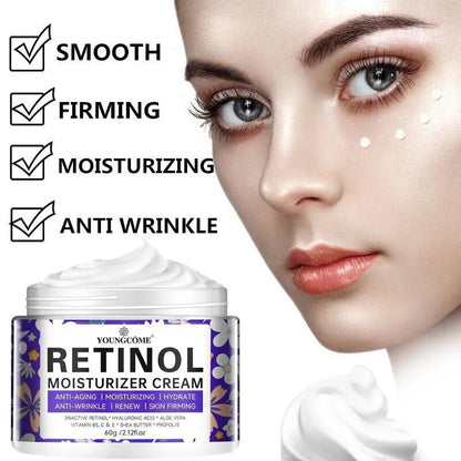 Youngcome Retinol Face Cream Anti-Aging Remove Wrinkle Firming Lifting Whitening Brightening Moisturizing Facial Skin Care