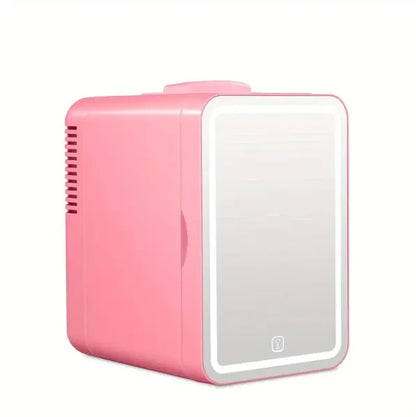 Cooseon 4L Mini Mirror Beauty Fridge: Skincare & Makeup Refrigerator with AC/DC Heating and Cooling