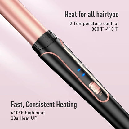 5 in 1 Curling Iron 3 Barrel Crimper Wand Hair with Fast Heating for All Hair Types