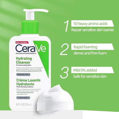 Original CeraVe Facial Cleanser Foaming Cleanser SA Smoothing Cleanser Hydrating Body Lotion Whitening Moisturizing Skin Care