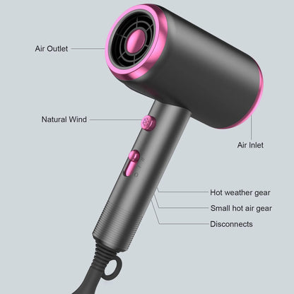 Hair Dryer with Diffuser Blow Dryer Comb Brush 1800W Ionic Hair Dryers with Diffuser Constant Temperature