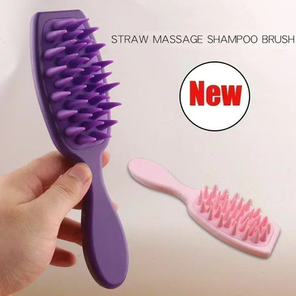 Extended Handle Soft Silicone Shampoo Scalp Hair Massager Hair Washing Comb Shower Brush Bath Spa Massage Brush Beauty Hair Tool