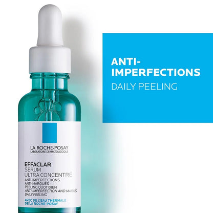 La Roche-Posay Effaclar Ultra Concentrated Serum Triacid Skin Revitalizing Anti-Acne Fade Red Stracks Shrink Pores Essence 30ML