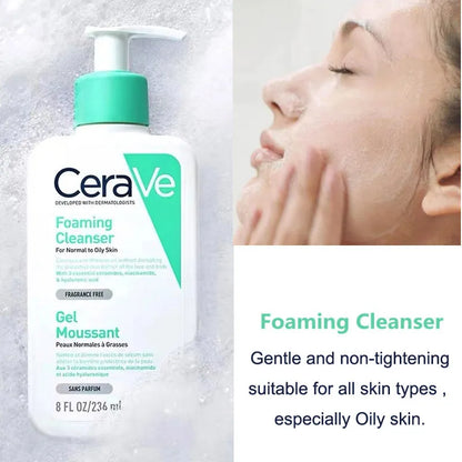 CeraVe Foam Facial Cleanser Hydrating Body Lotion Salicylic Acid Amino Acid Whitening Moisturizing Foaming Cleanser Oily Dry