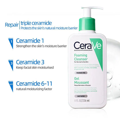 CeraVe Foam Facial Cleanser Hydrating Body Lotion Salicylic Acid Amino Acid Whitening Moisturizing Foaming Cleanser Oily Dry